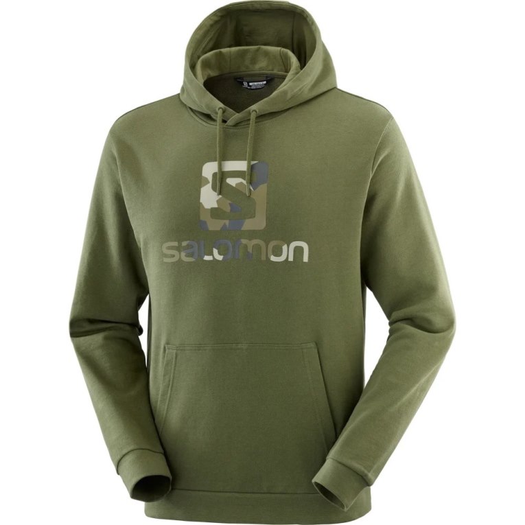 Olive Salomon Outlife Logo Summer Women's Hoodie | IE AV8503